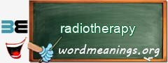 WordMeaning blackboard for radiotherapy